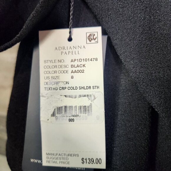 New Adrianna Papell Cold Shoulder Crepe Sheath Dress - Picture 7 of 11